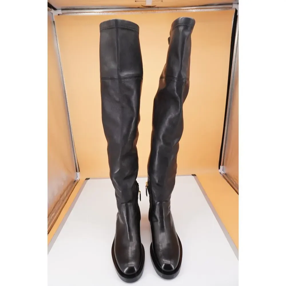 Valentino Garavani Roman Stud Over the Knee Boot Size 36.5 New OTK $2300 NIB